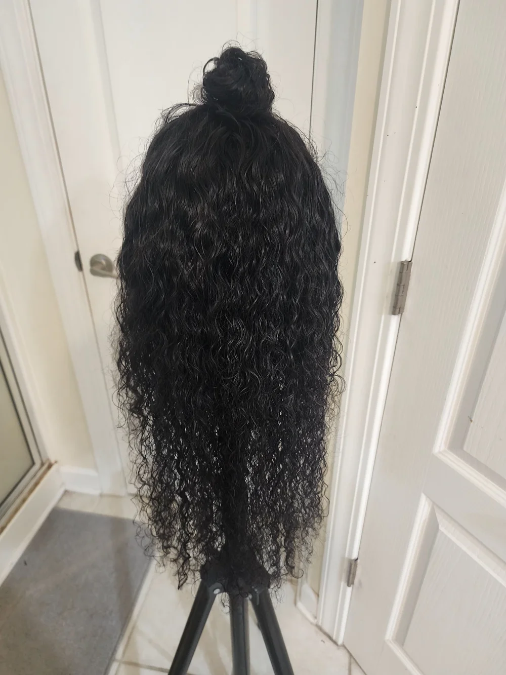 Black Long Wavy Lace Front Wig - Natural Black